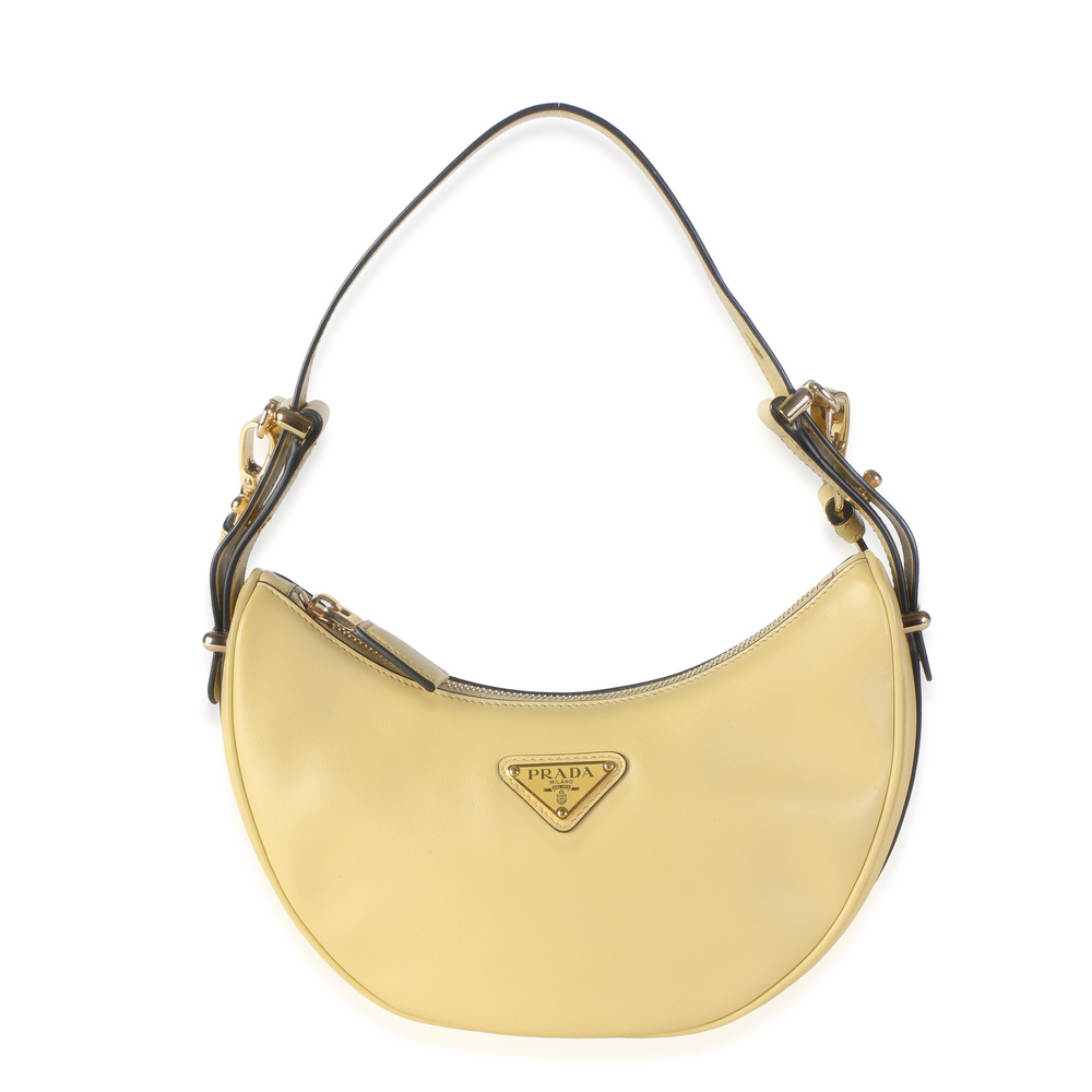 Prada Vaniglia Soft Calfskin Arque Shoulder Bag